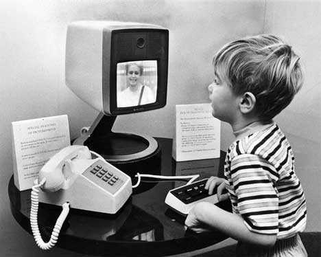 Retro-futuristic videophone device. Prototype circa 1950.